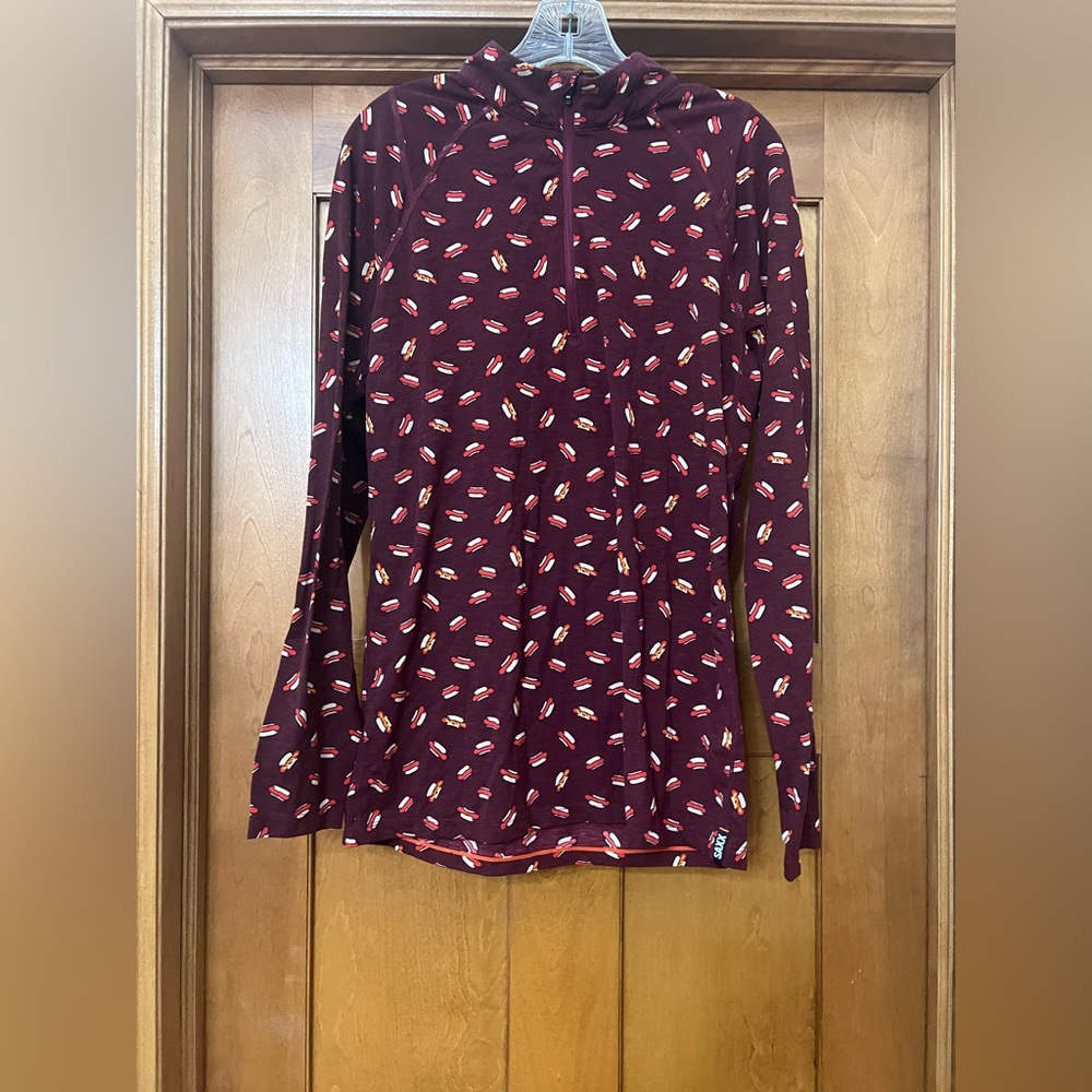 SAXX Viewfinder Half Zip Pullover and Tights Baselayer Medium Merino Wool Hotdog - Picture 2 of 11